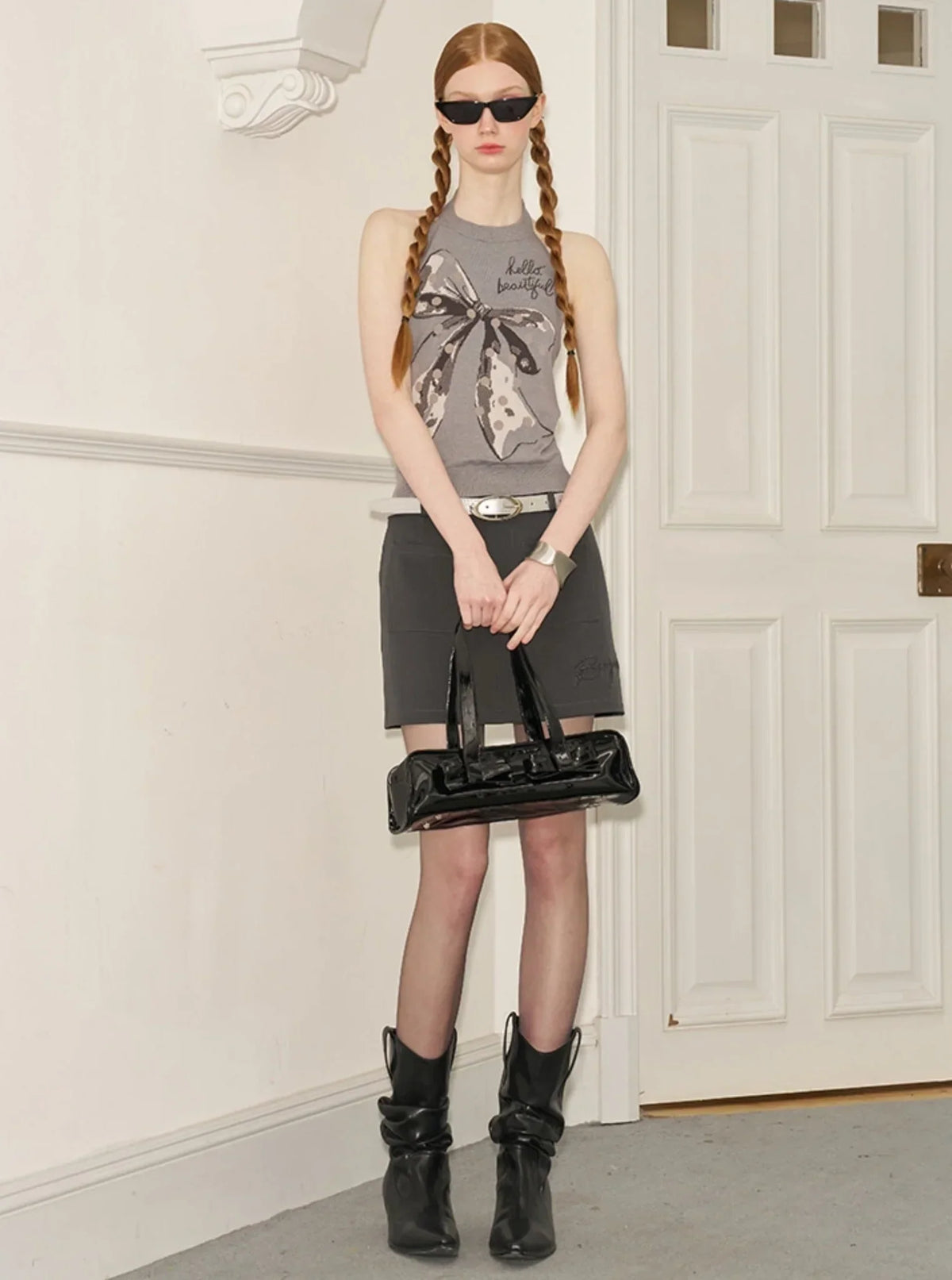 Polka Dot Halterneck Vest Top