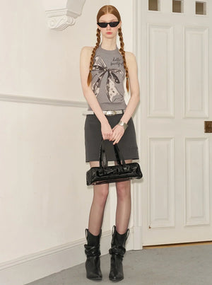 Polka Dot Halterneck Vest Top