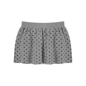Polka Dot Hooded Knit Sweater Skirt Set-Up