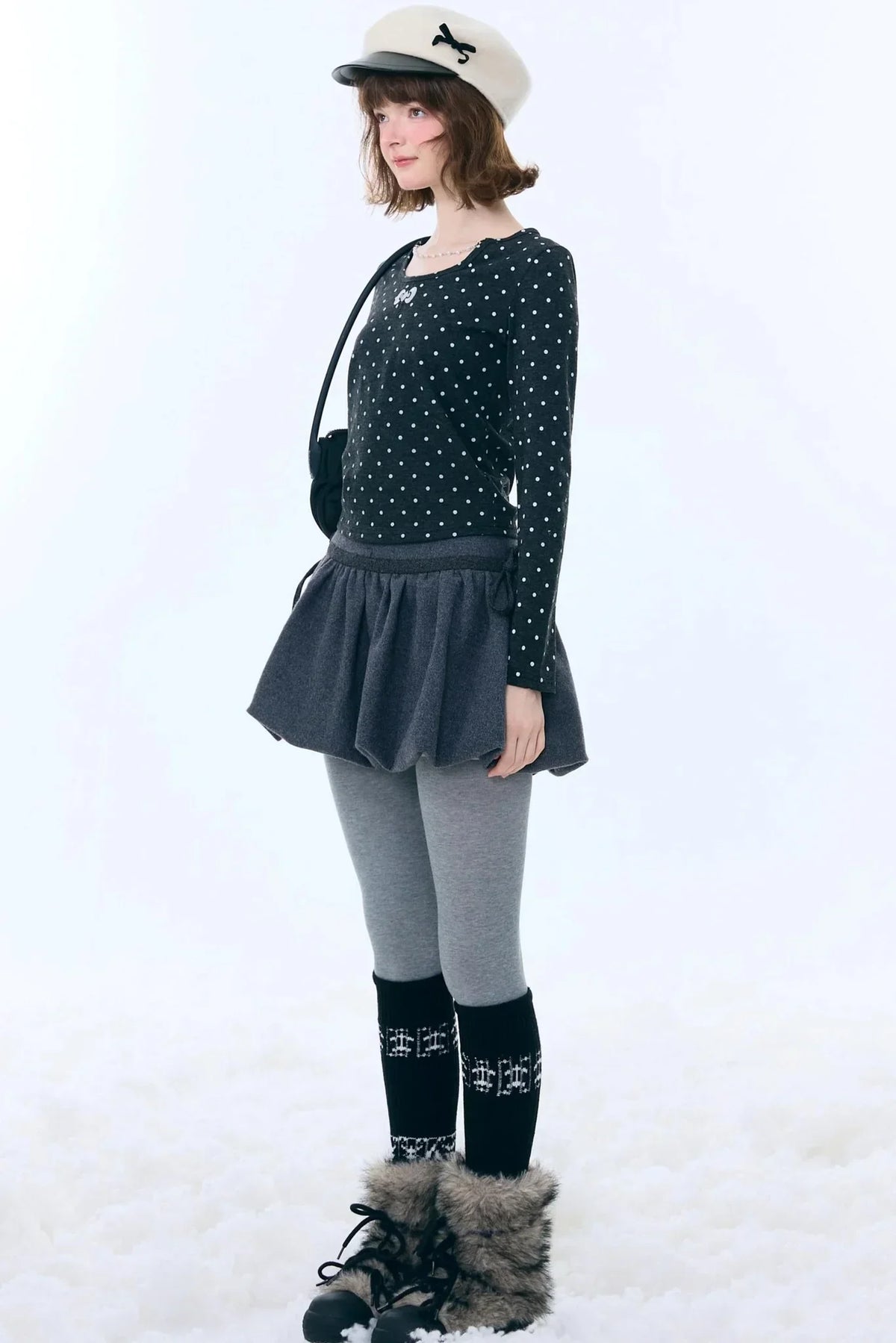 Polka Dot Knitted Top