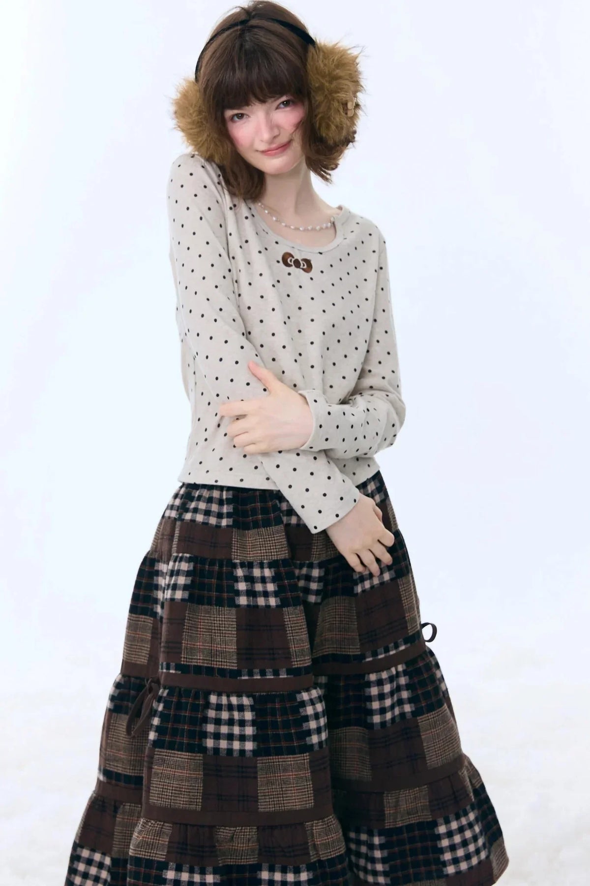 Polka Dot Knitted Top