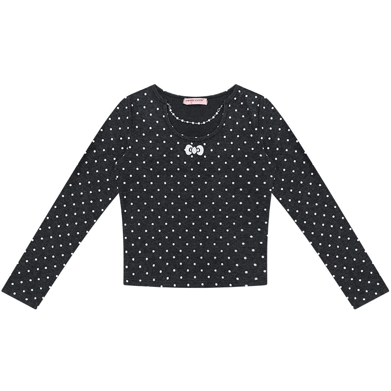 Polka Dot Knitted Top