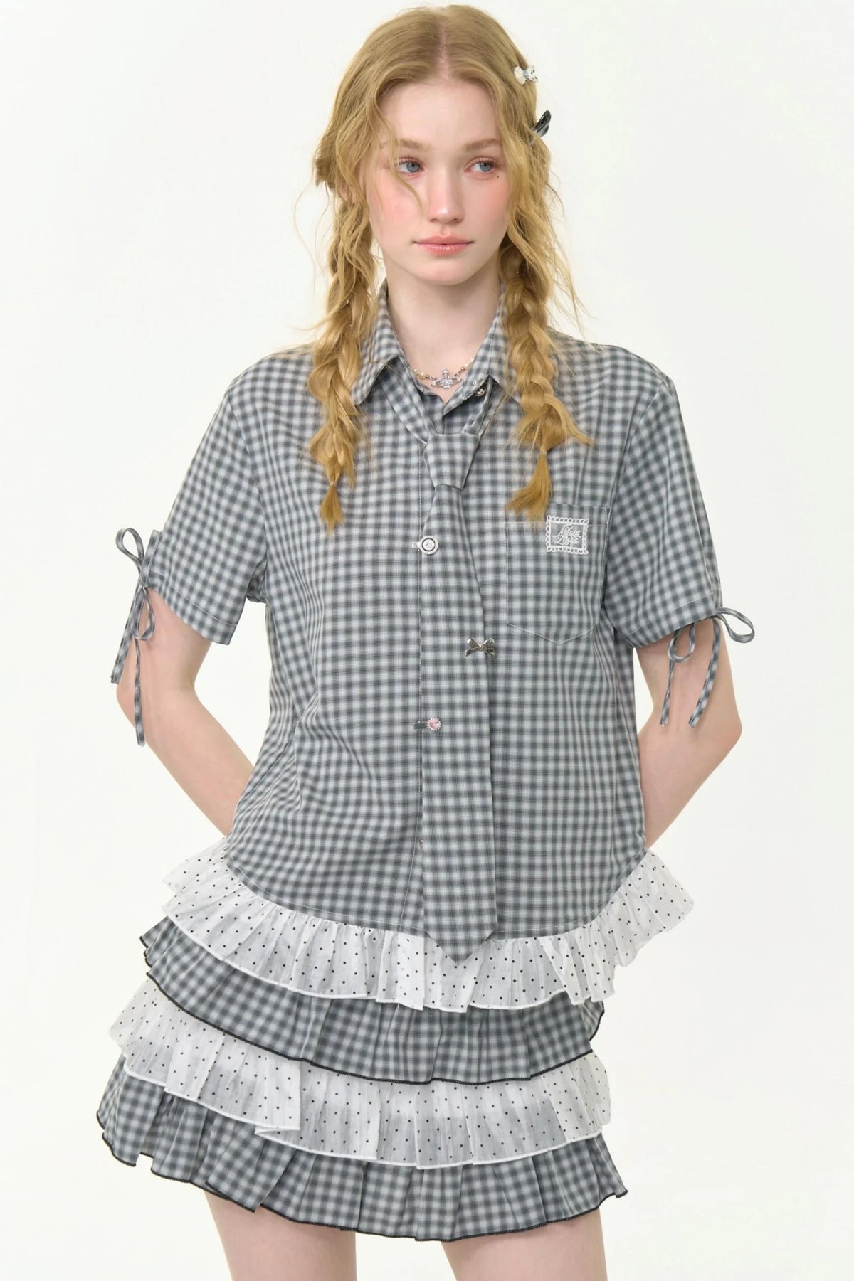 Polka Dot Lace Blouse