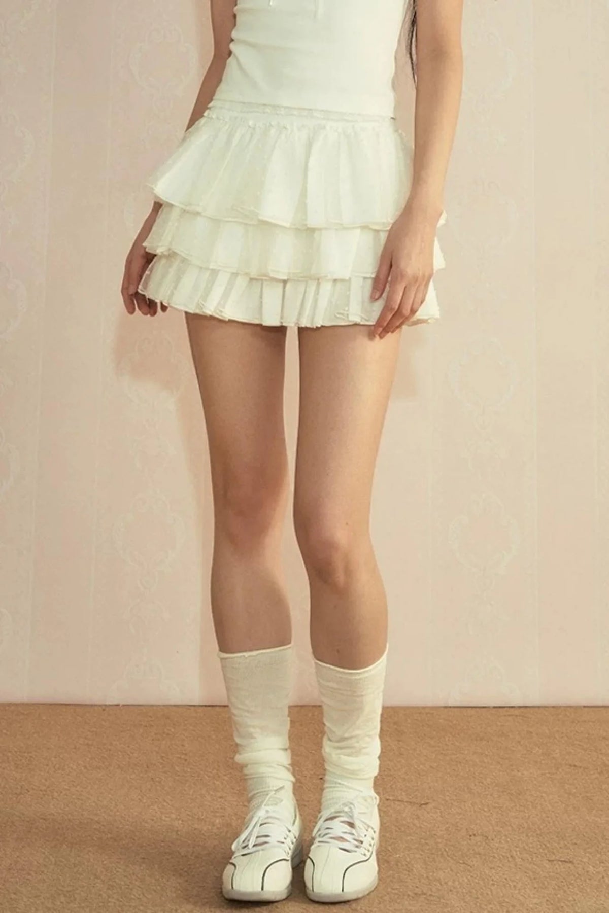Polka Dot Lace Cake Skirt