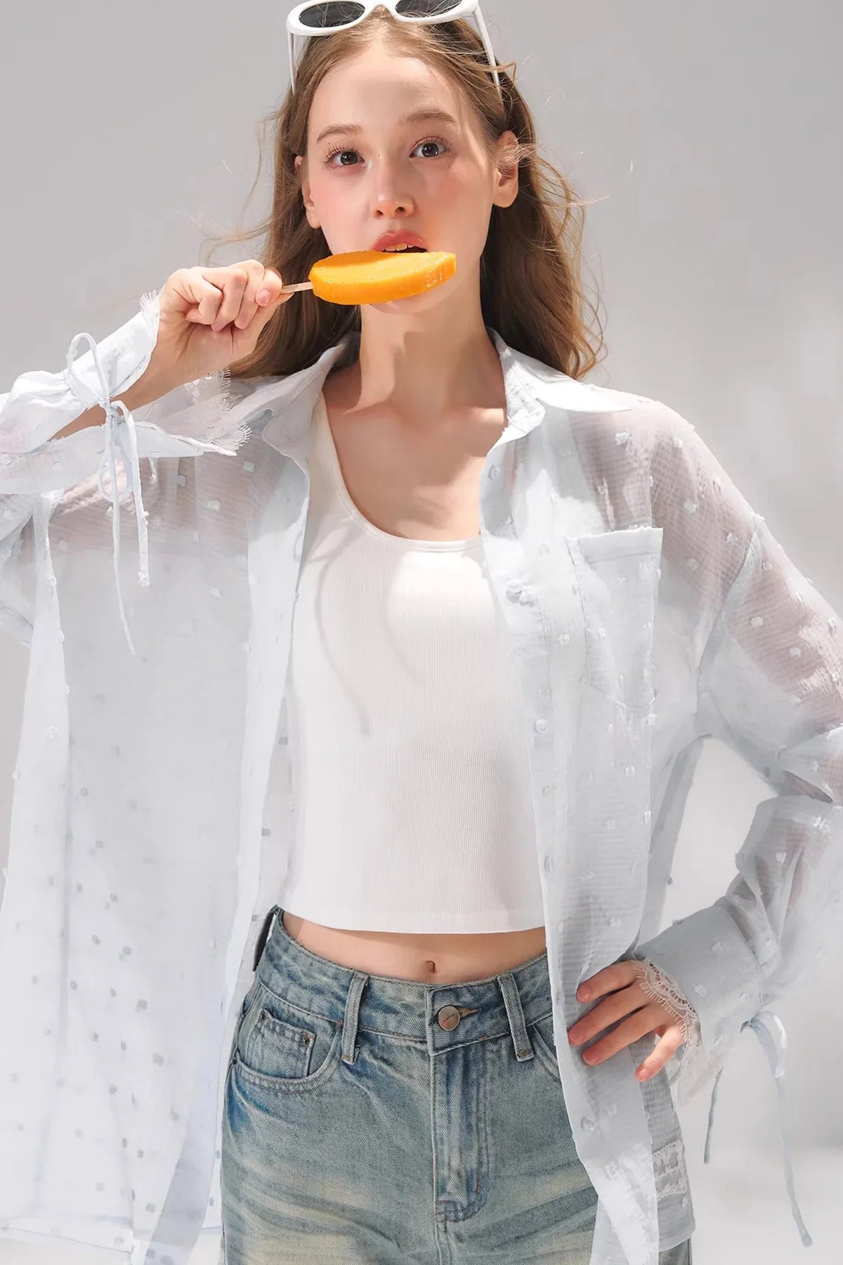 Polka Dot Lace Shirt