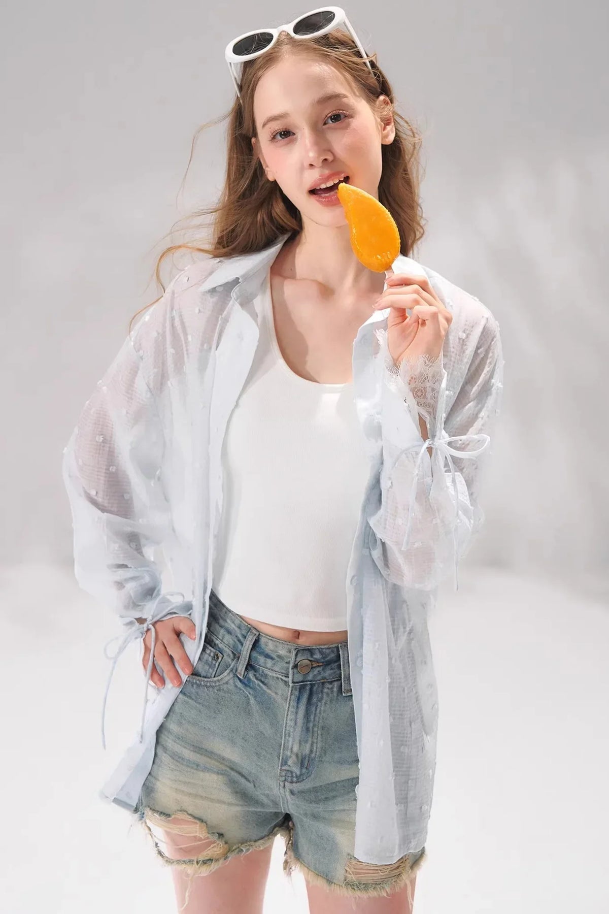 Polka Dot Lace Shirt
