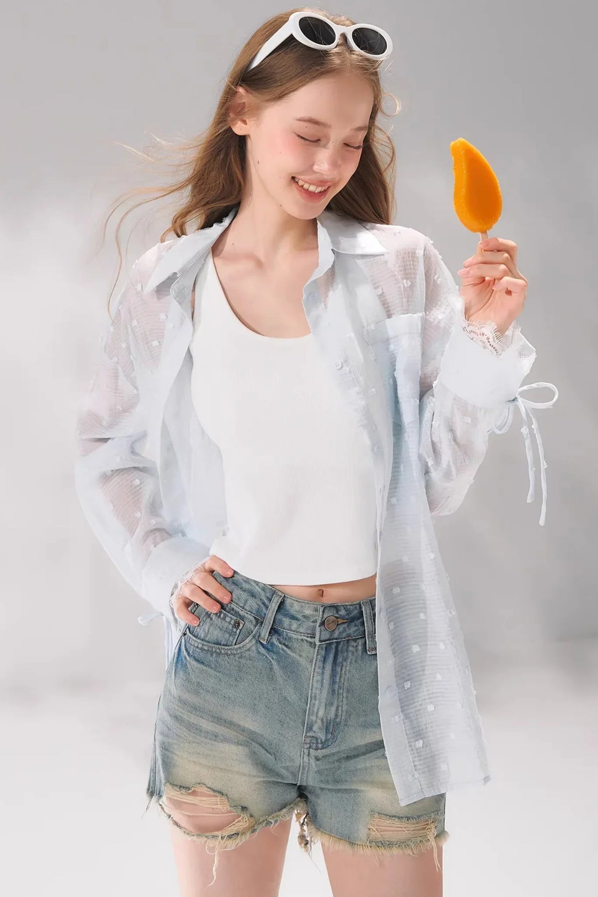 Polka Dot Lace Shirt