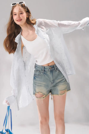 Polka Dot Lace Shirt