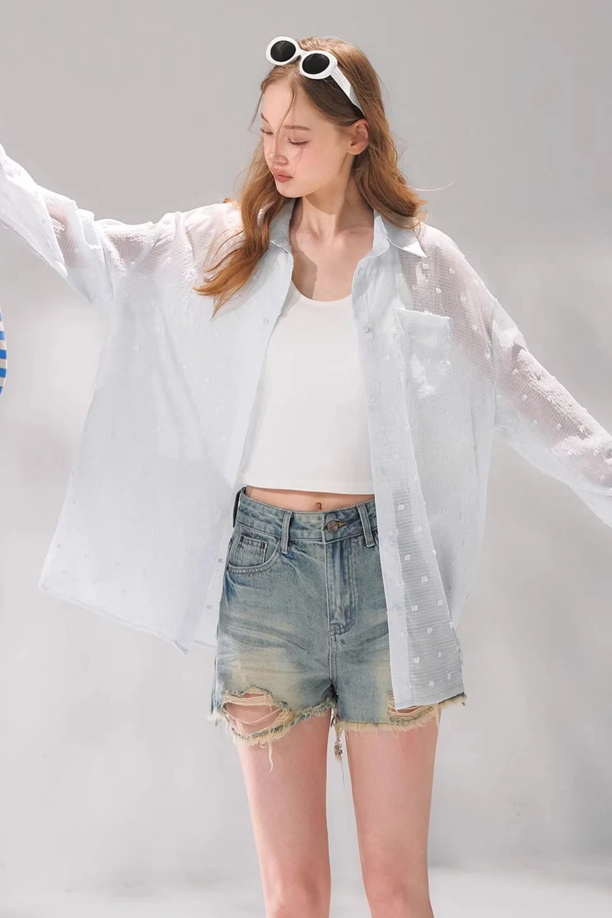 Polka Dot Lace Shirt