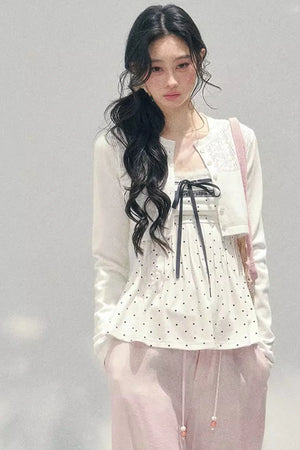 Polka Dot Lace Top Set-Up