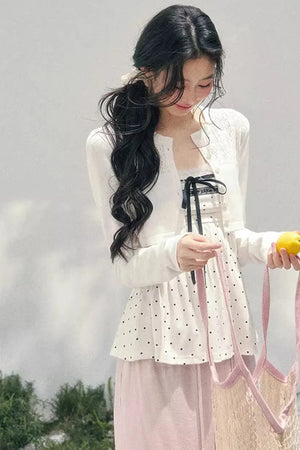 Polka Dot Lace Top Set-Up