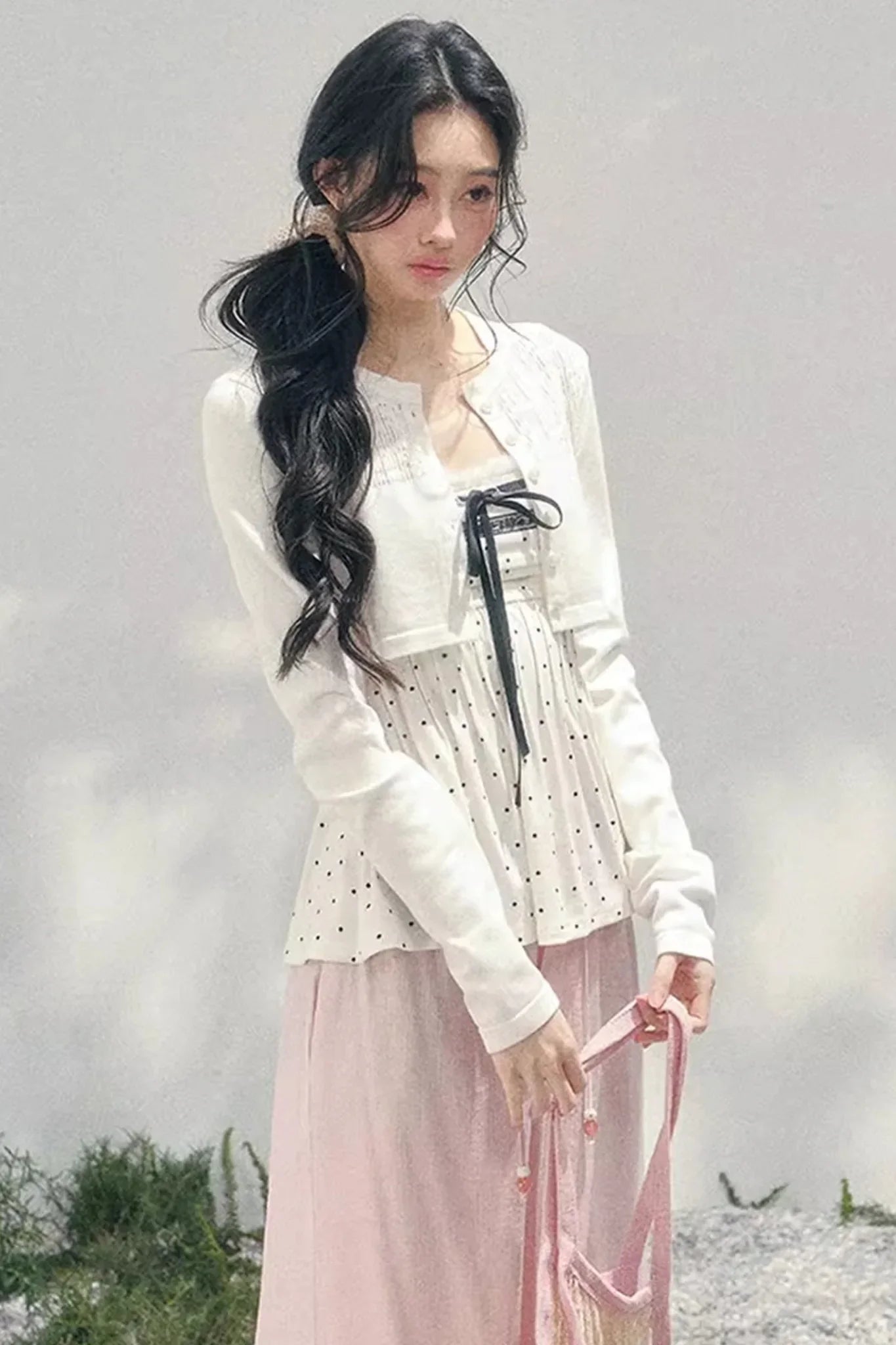 Polka Dot Lace Top Set-Up