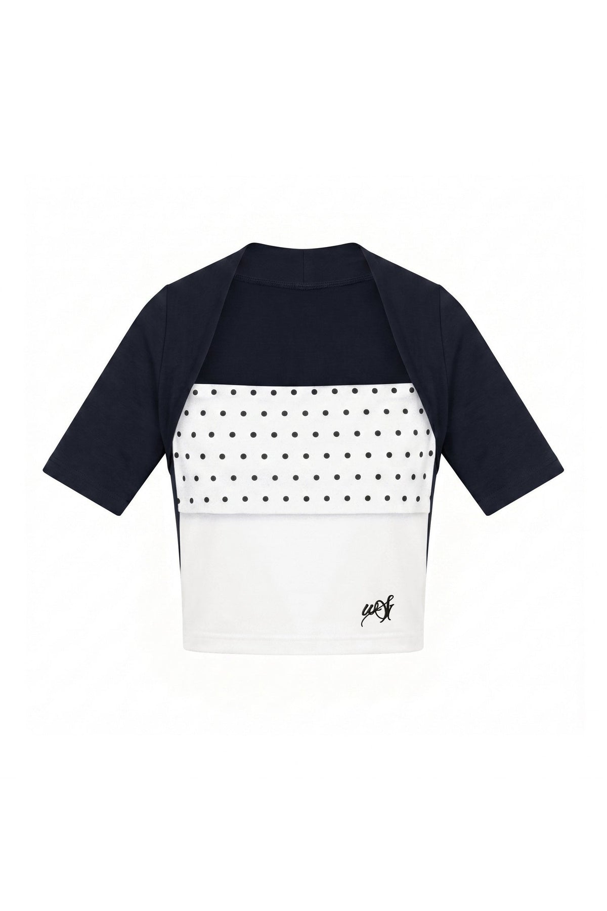 Polka Dot Mid-Sleeve Top Set-Up