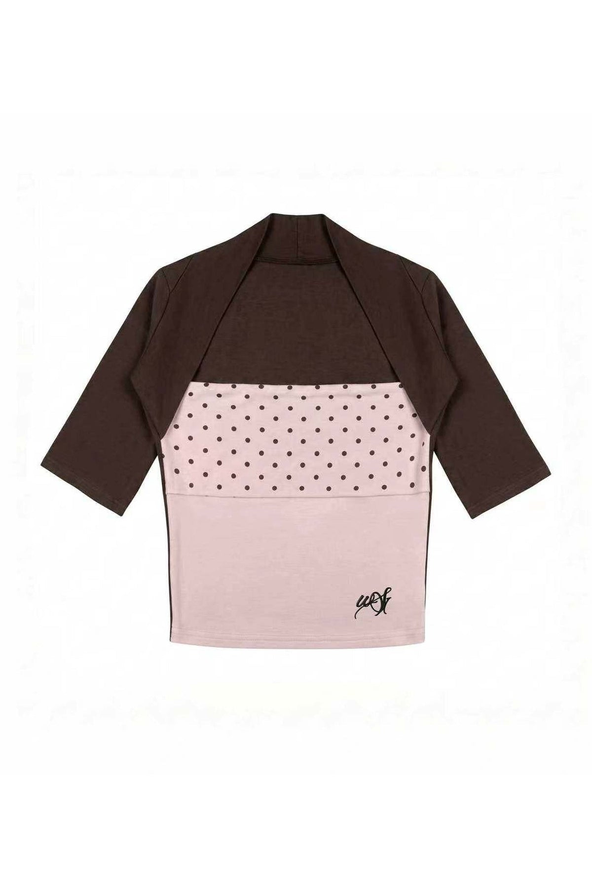 Polka Dot Mid-Sleeve Top Set-Up