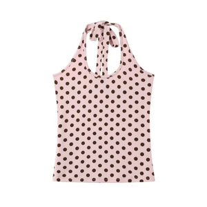 Polka Dot Off-Shoulder Knit Set-Up