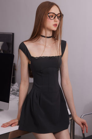 Polka Dot One-Shoulder Dress