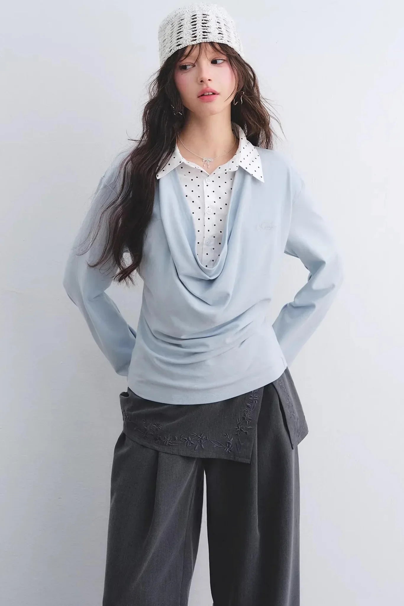 Polka Dot Patchwork Top Set-Up
