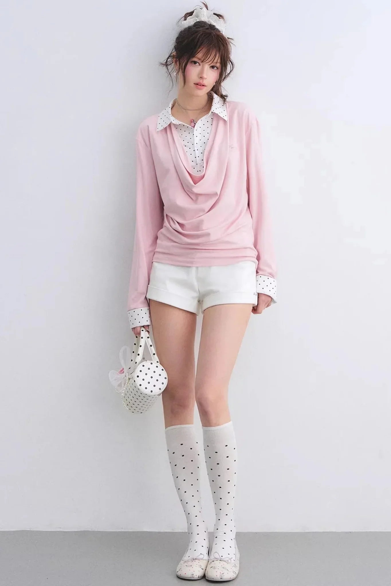 Polka Dot Patchwork Top Set-Up