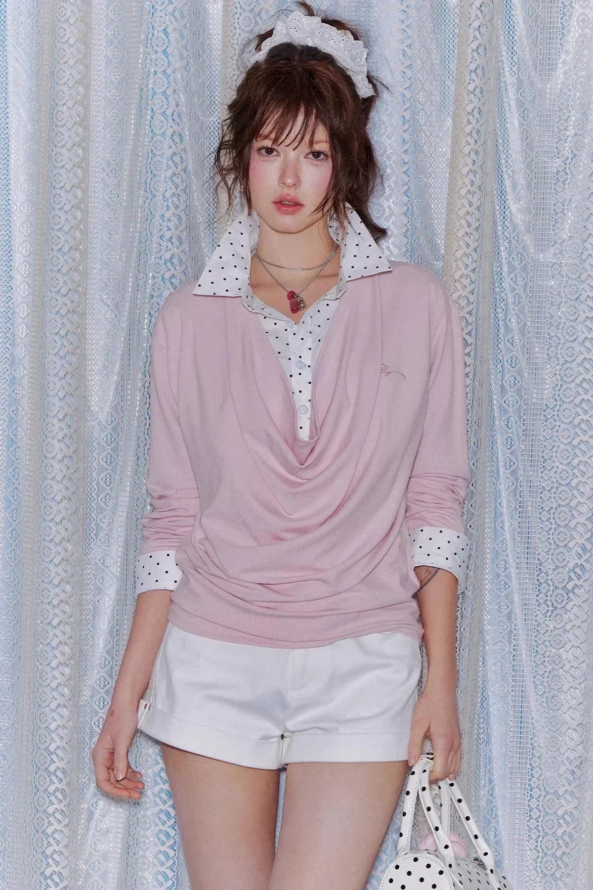 Polka Dot Patchwork Top Set-Up