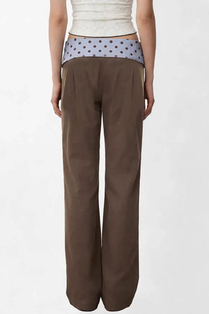 Polka Dot Pleated Pants