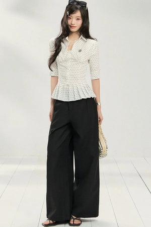 Polka Dot Ruffled Blouse