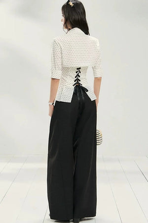 Polka Dot Ruffled Blouse