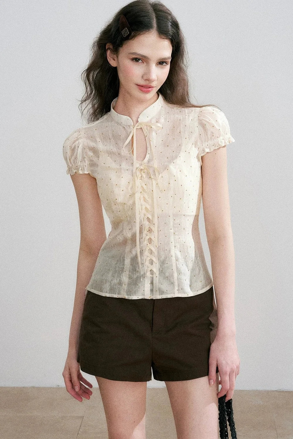 Polka Dot Short Sleeve Top Set-Up