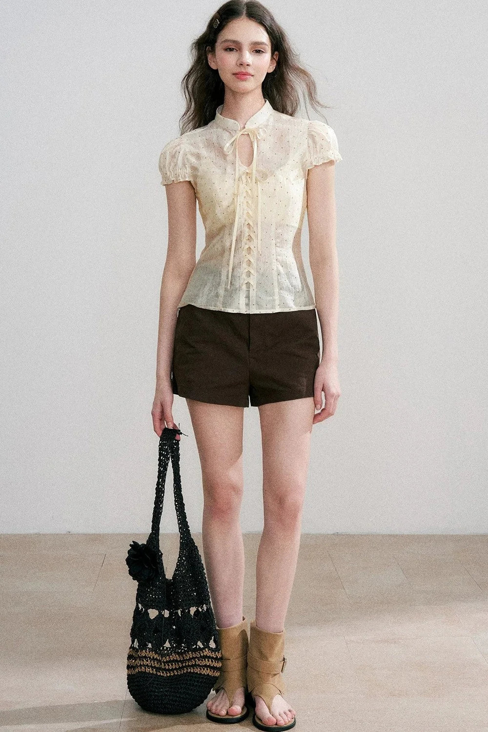 Polka Dot Short Sleeve Top Set-Up