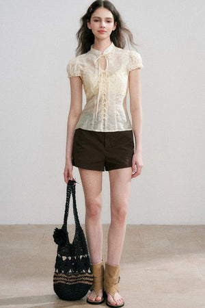 Polka Dot Short Sleeve Top Set-Up