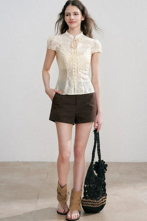 Polka Dot Short Sleeve Top Set-Up