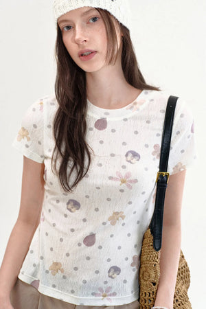 Polka Dot Slim Top