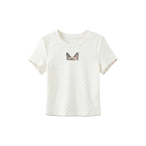 Polka Dot Tencel Top and Pants Set-Up