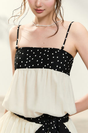 Polka Dot Tie Strap Dress