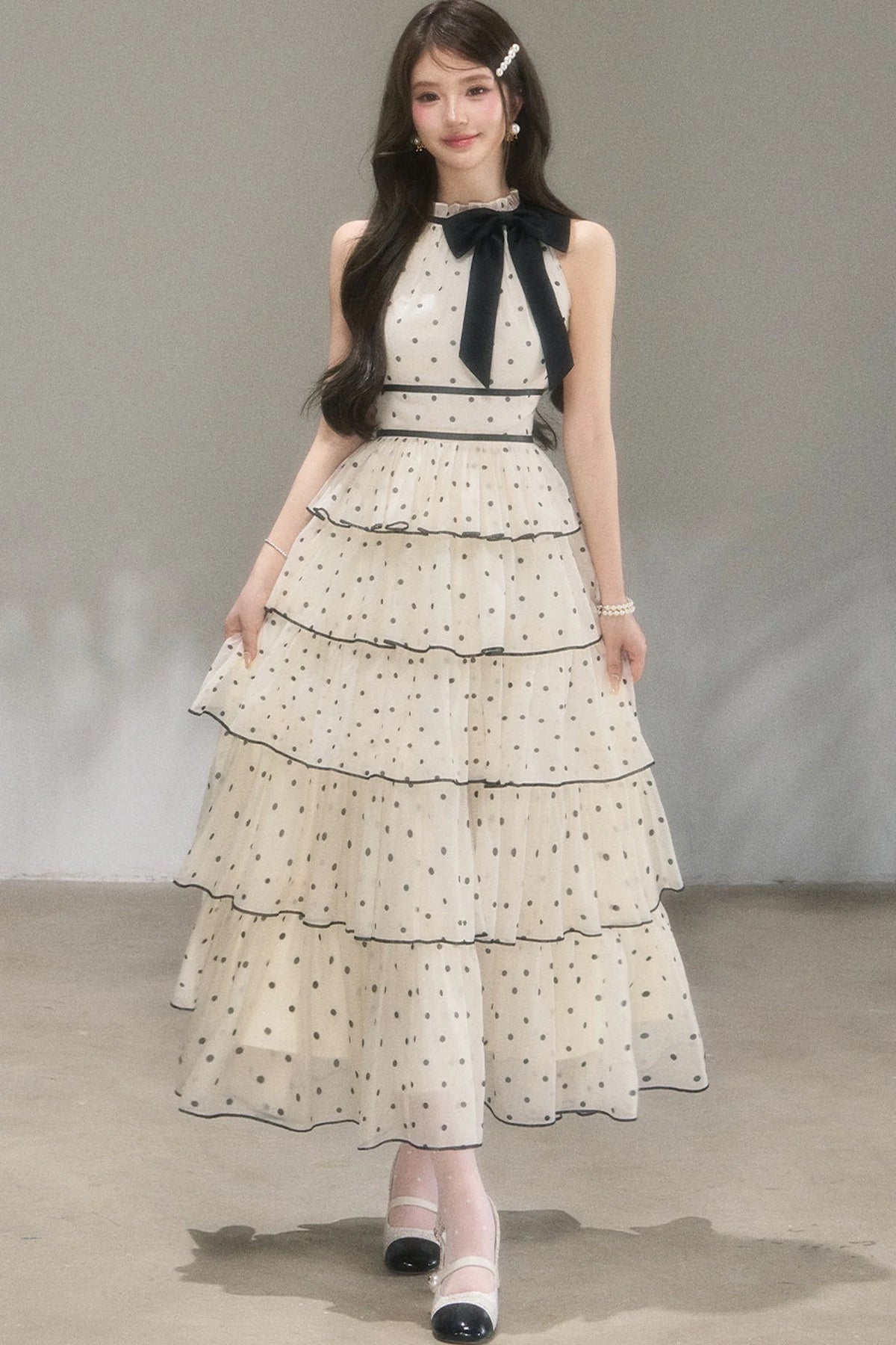 Polka Dot Tiered Dress