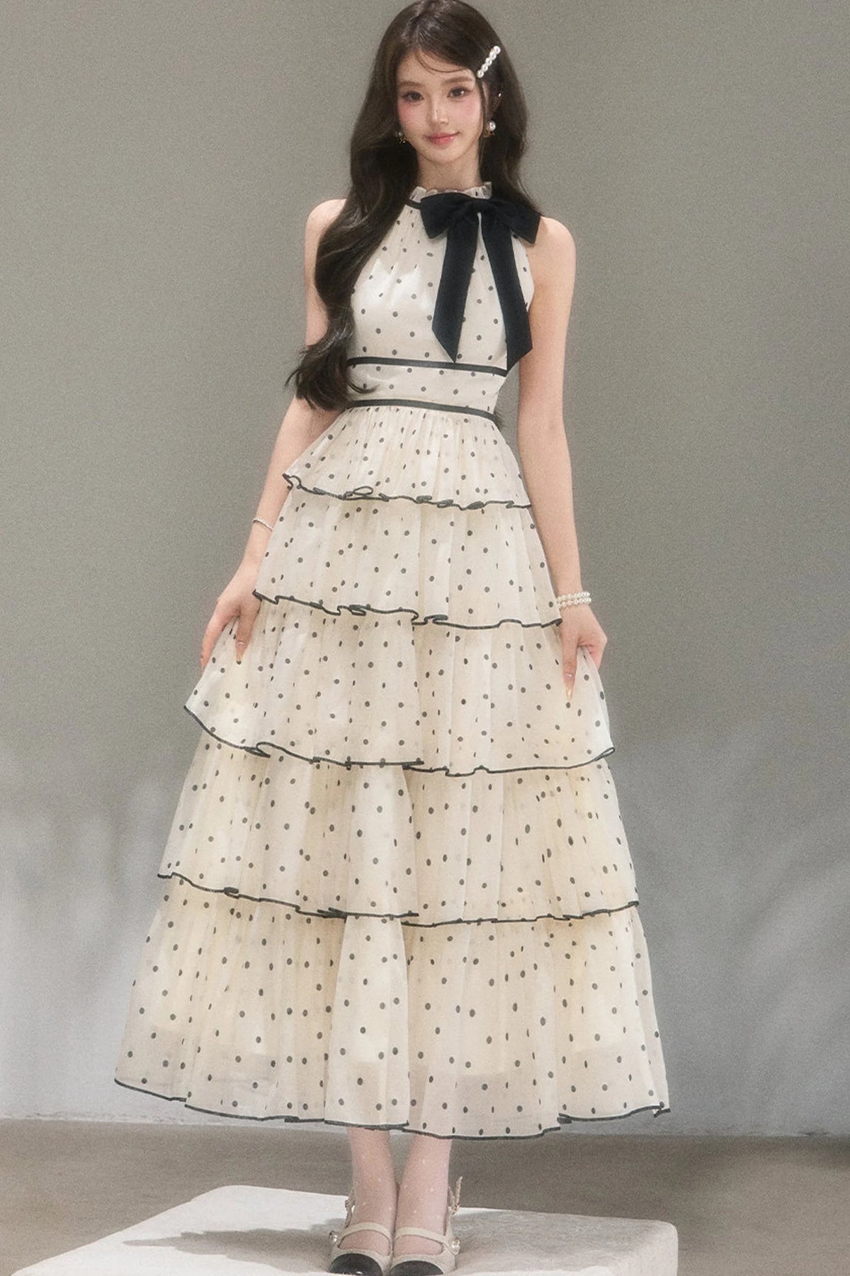 Polka Dot Tiered Dress