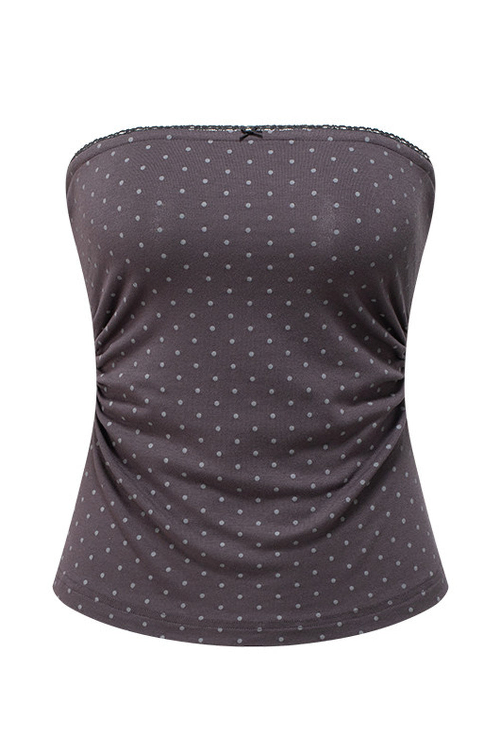 Polka Dot Tube Top and Knit Cardigan Set