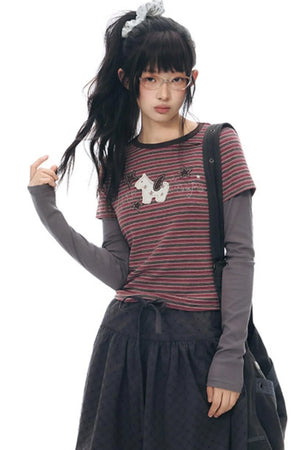 Pony Applique Embroidery T-Shirt