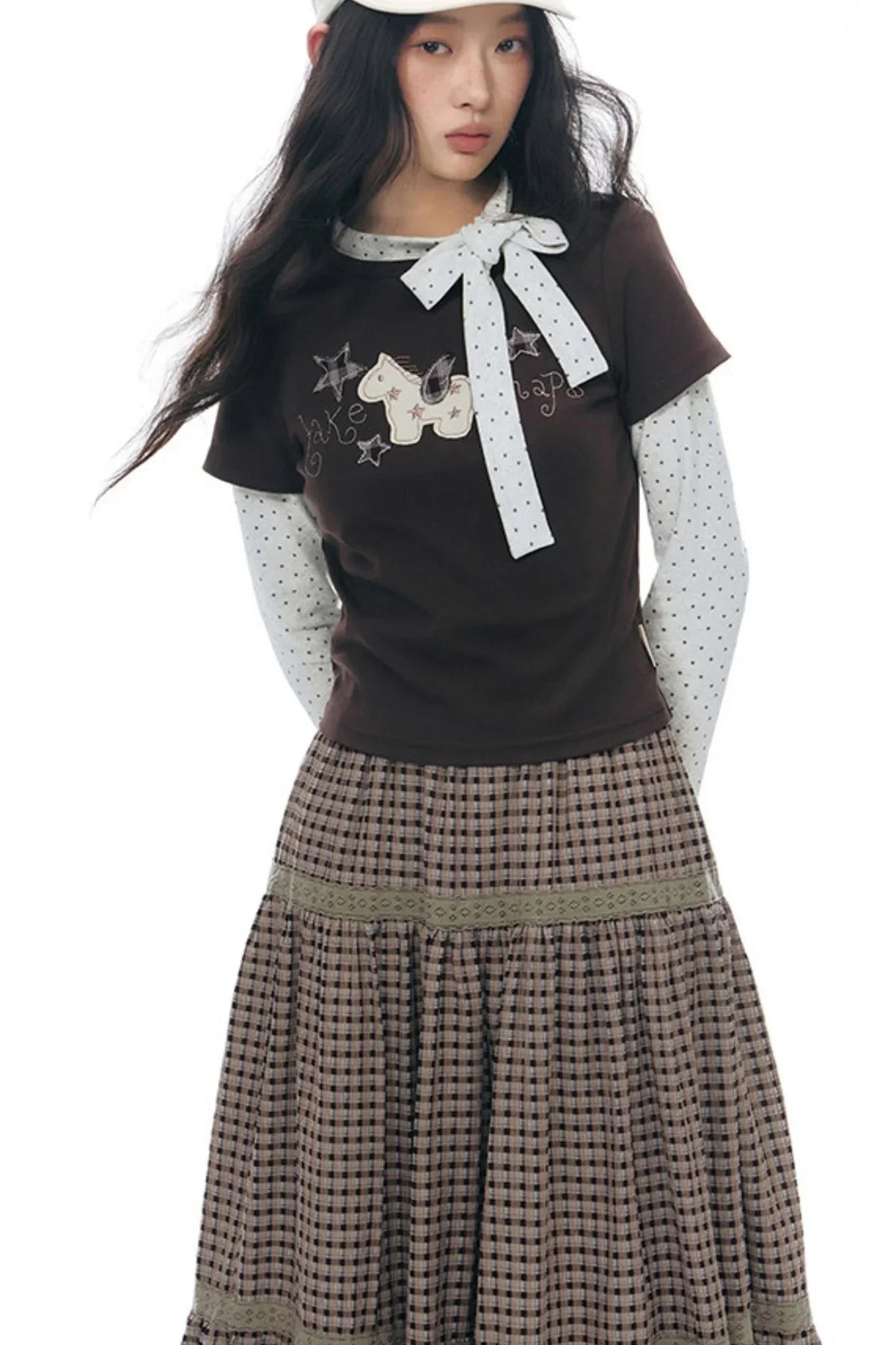 Pony Applique Embroidery T-Shirt