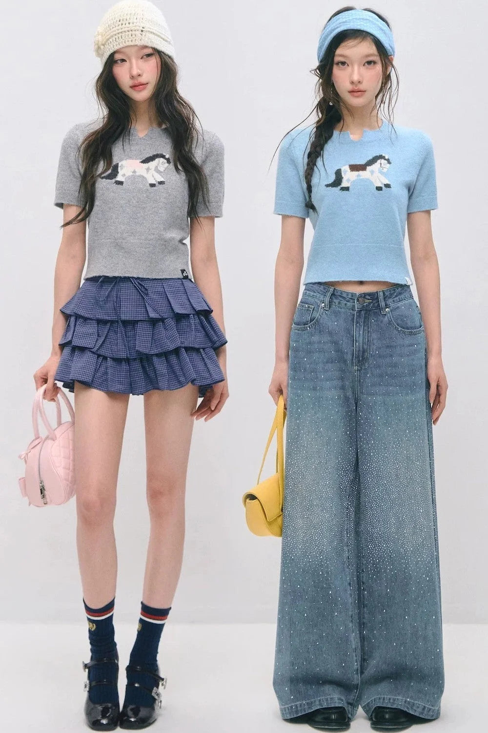 Pony Jacquard Short-Sleeved Top