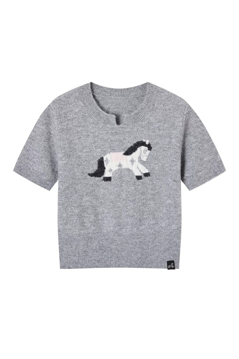 Pony Jacquard Short-Sleeved Top