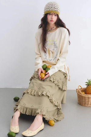 Pony Print Layered Top Set