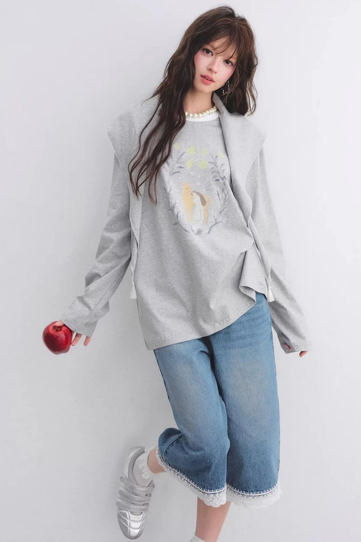 Pony Print Layered Top Set