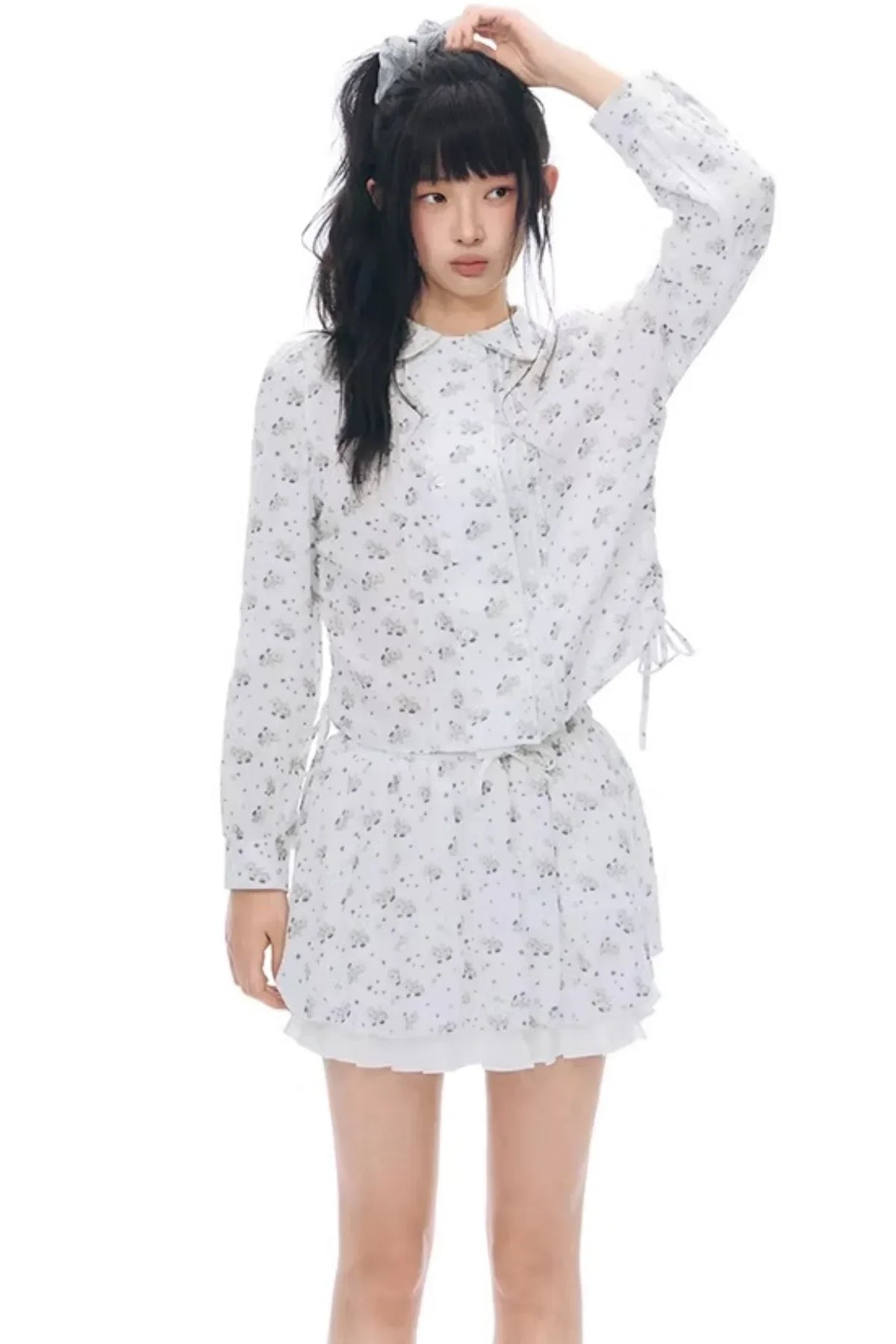 Pony Print Shirt Skirt Set-Up