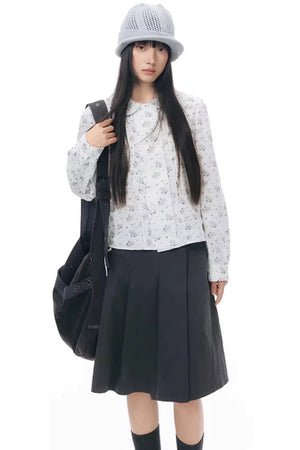 Pony Print Shirt Skirt Set-Up