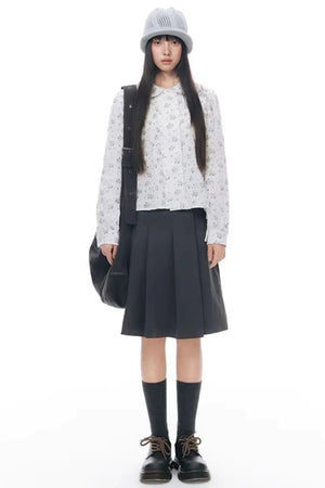 Pony Print Shirt Skirt Set-Up