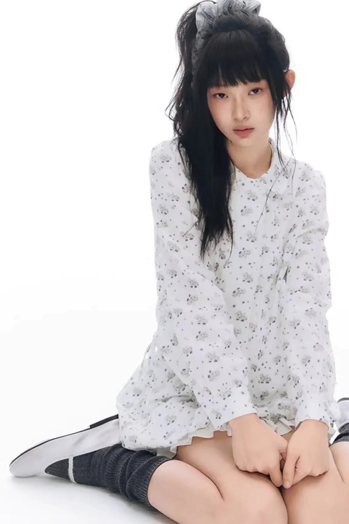 Pony Print Shirt Skirt Set-Up