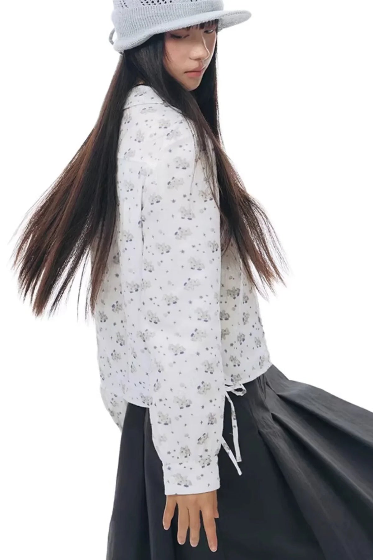 Pony Print Shirt Skirt Set-Up