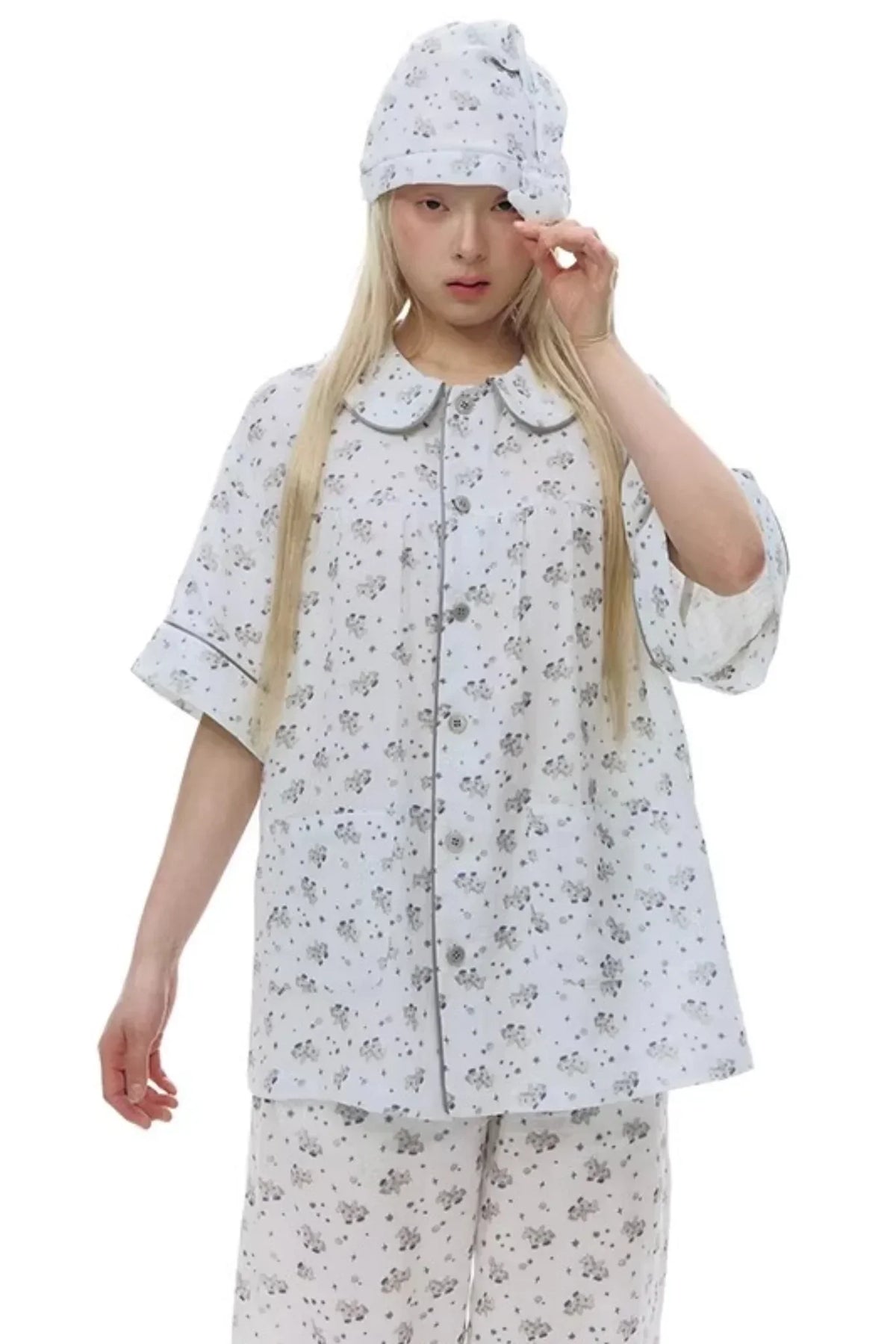 Pony-Printed Pajama Set-Up