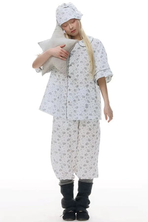 Pony-Printed Pajama Set-Up