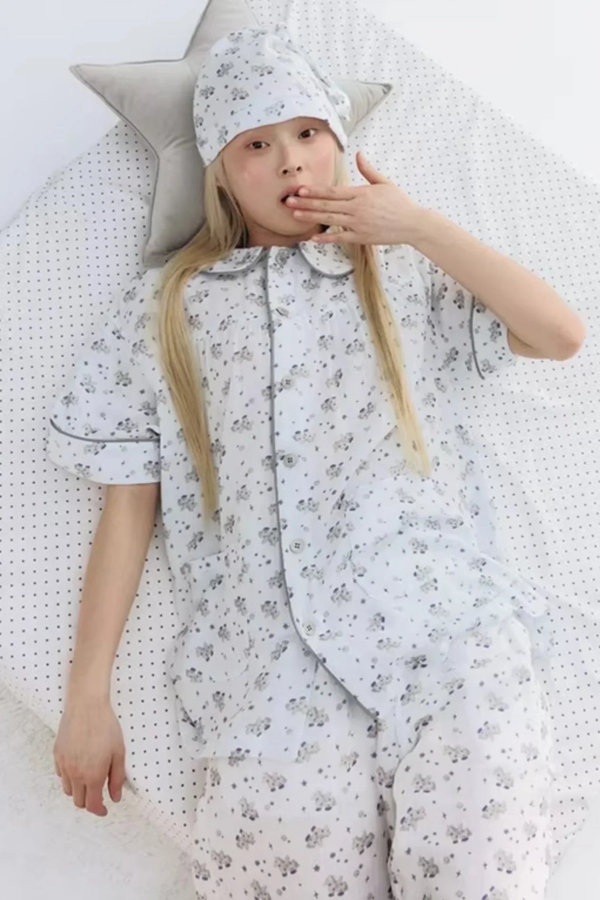 Pony-Printed Pajama Set-Up